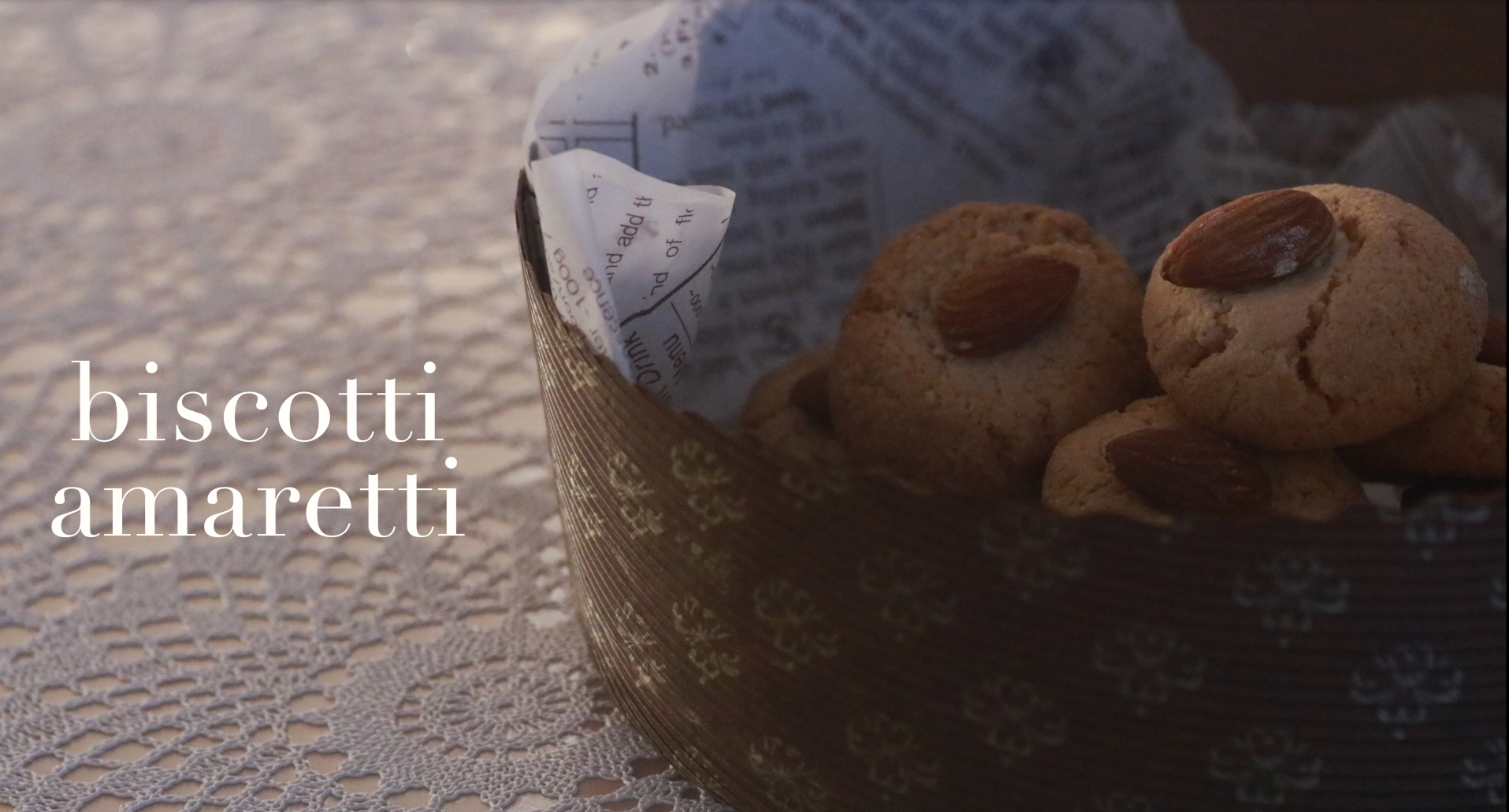 【イタリアのお菓子】biscotti amaretti（ビスコッティ・アマレッティ）のレシピ